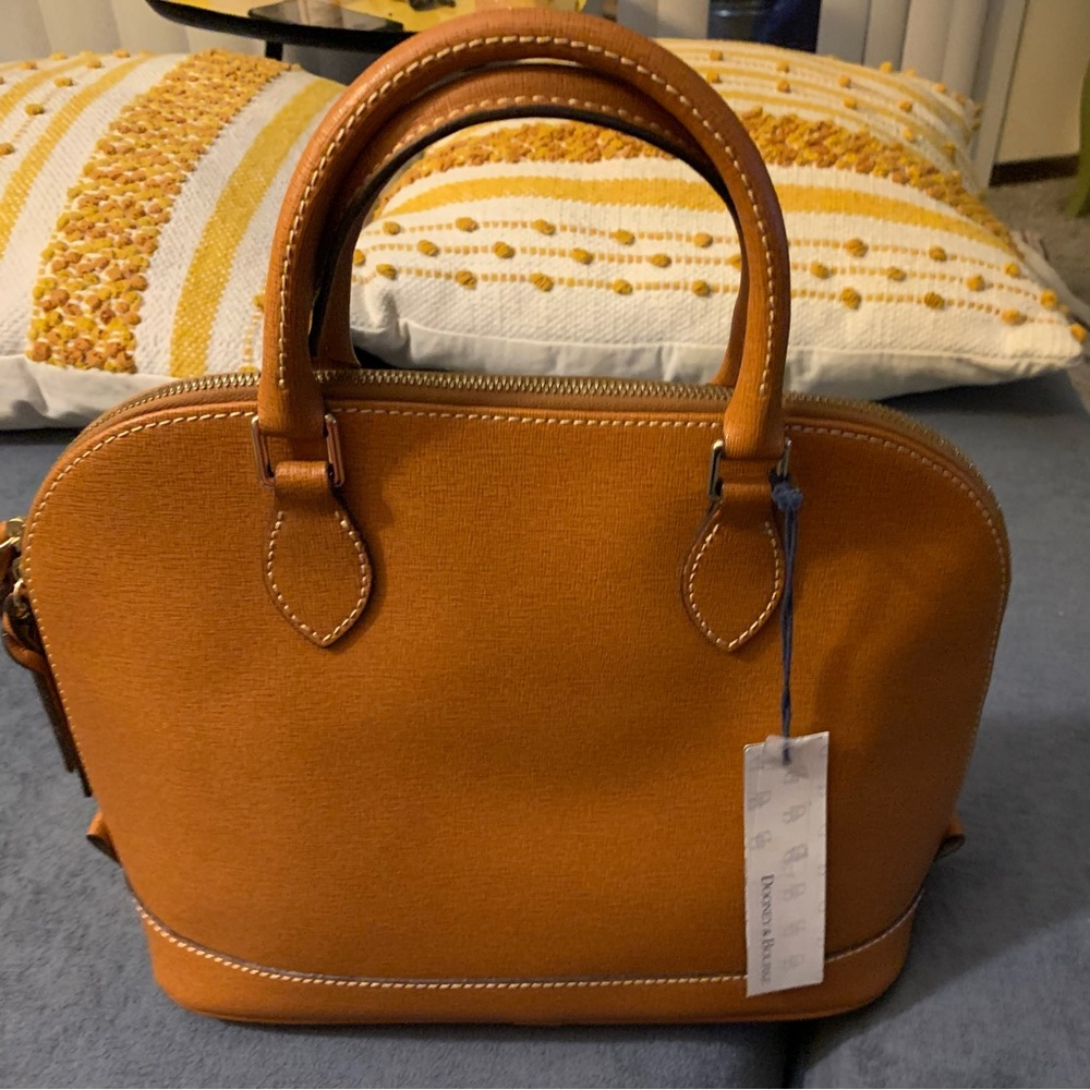 Dooney & Bourke Caramel Leather Satchel
